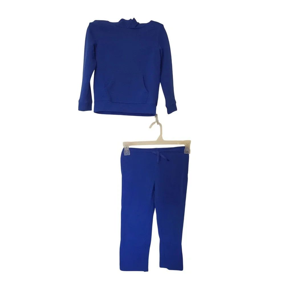 Ideology Kids Royal Blue Hoodie and Joggers Tracksuit Set Size 3T 4T Fleece